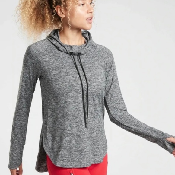 Athleta Tops - Athleta Uptempo Hoodie Sweatshirt Grey Size XXS Active Lounge Relaxed